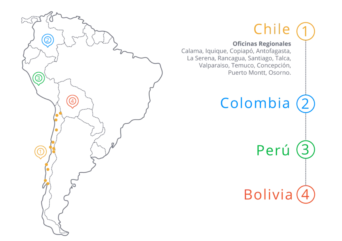 Mapa de ubicaciones de SKC