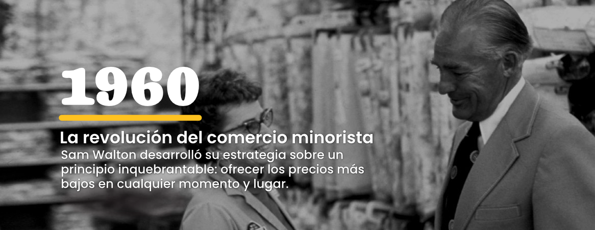 La revolución del comercio minorista. Sam Walton desarrolló su estrategia sobre un principio inquebrantable: ofrecer los precios más bajos en cualquier momento y lugar.